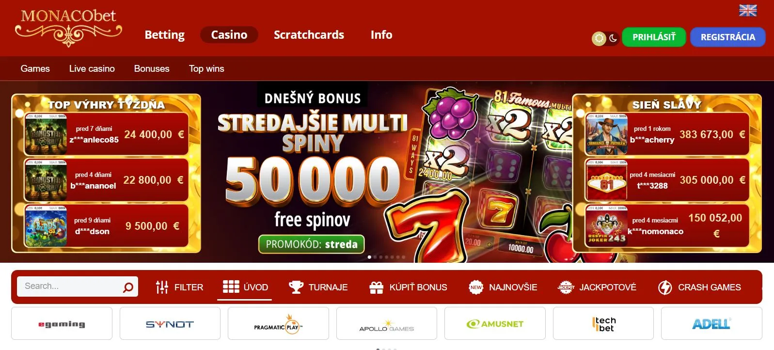 nové české online casino MONACObet